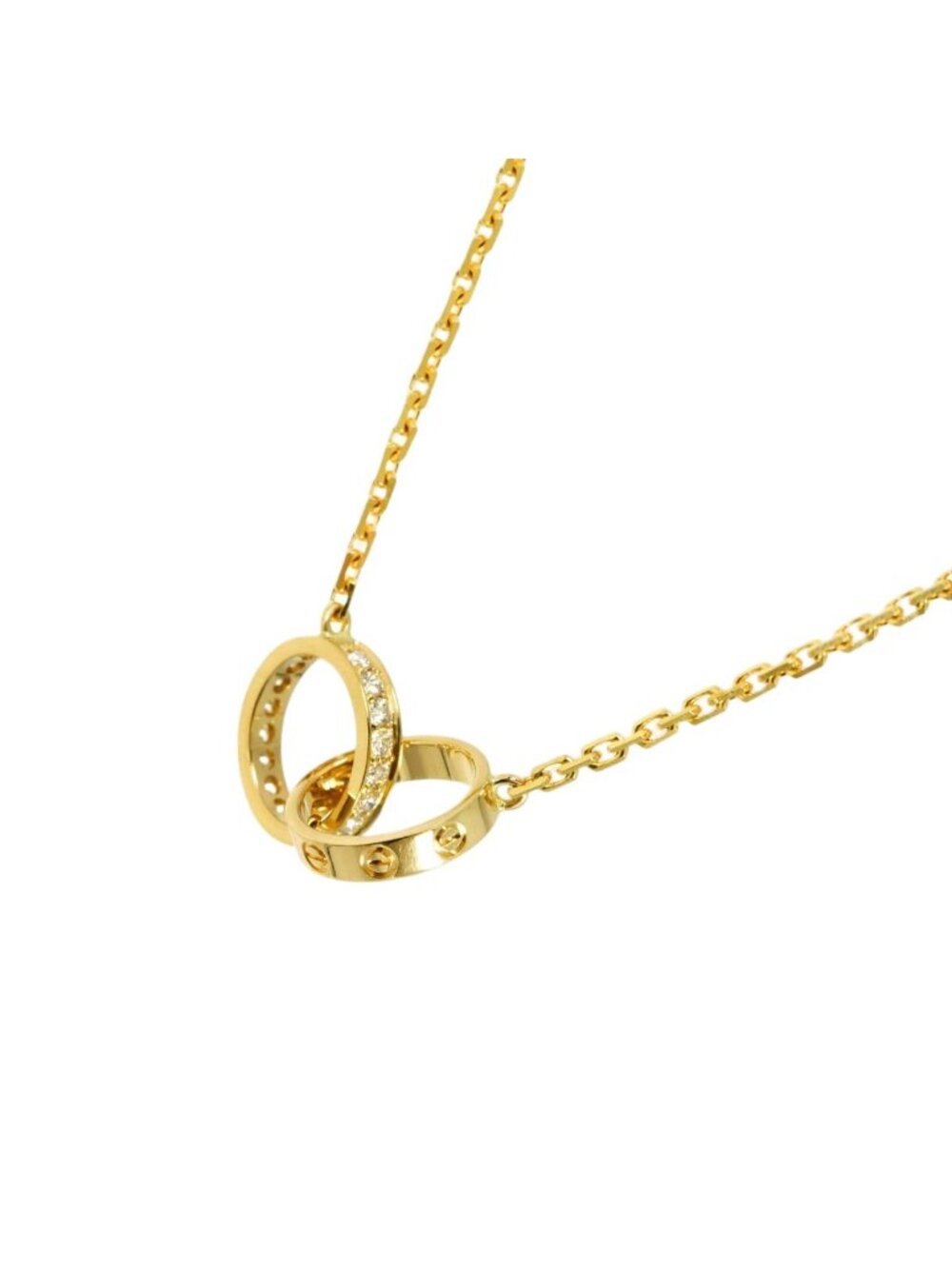 Cartier Baby Love Diamond Necklace 44 18k Yellow Gold
